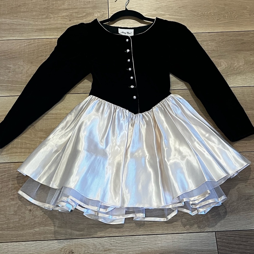 Girls Amy too velvet fit and flare dress